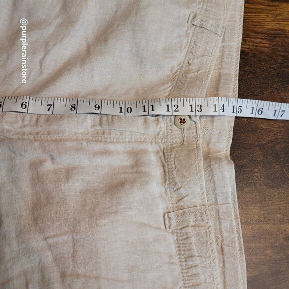 Tommy Bahama Linen Cargo Pants L Relaxed Straight Stone Beige Coastal - Picture 8 of 10